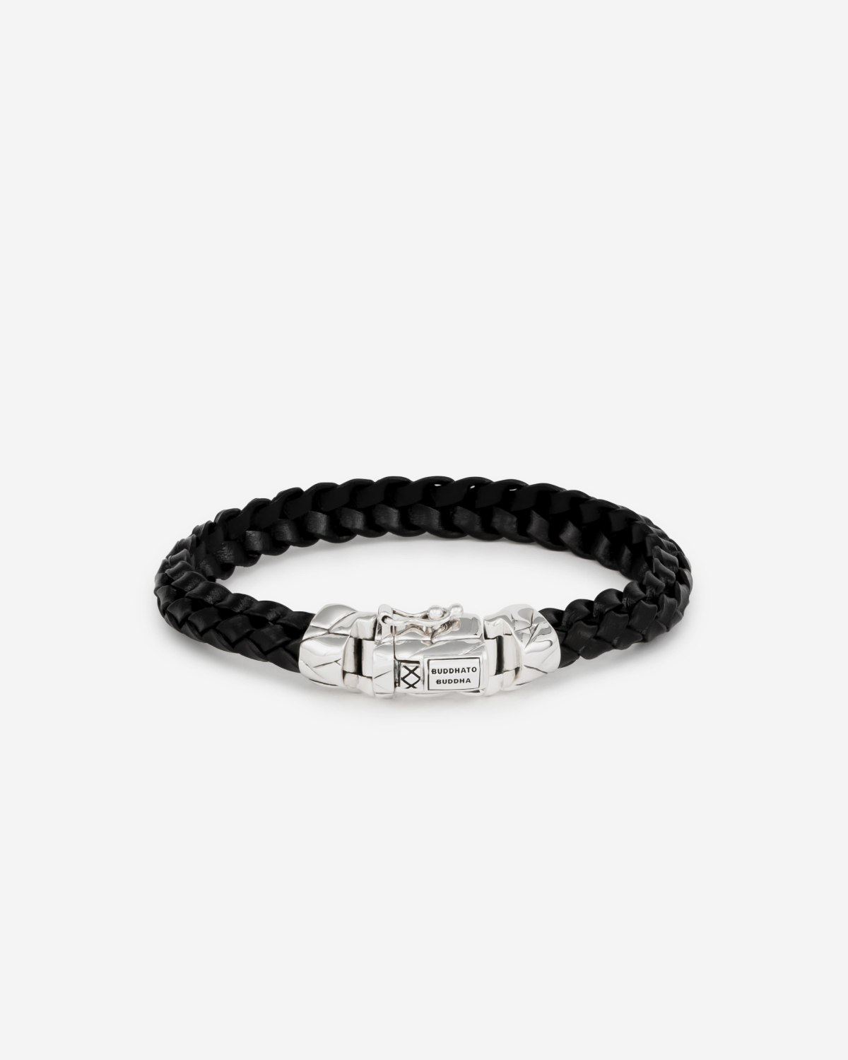 126BL E - Mangky Small Leather Bracelet Black