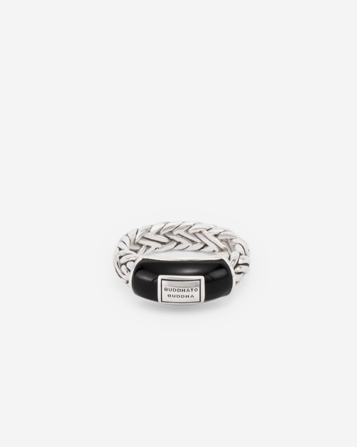 172 18 - Katja XS Black Onyx Ring Silver
