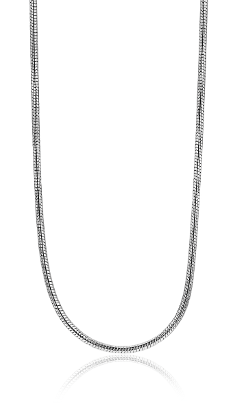 45cm Zinzi zilveren slangen collier 1mm breed ZISL45