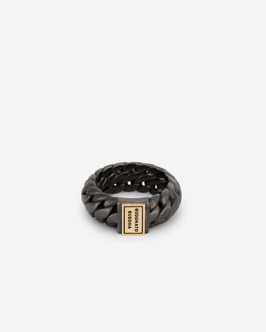 542BRG 22 - Ben Small Ring Black Rhodium Gold