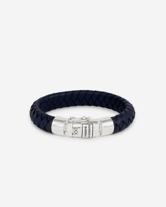 544BU G - Ben Leather Bracelet Navy - 001J054418307