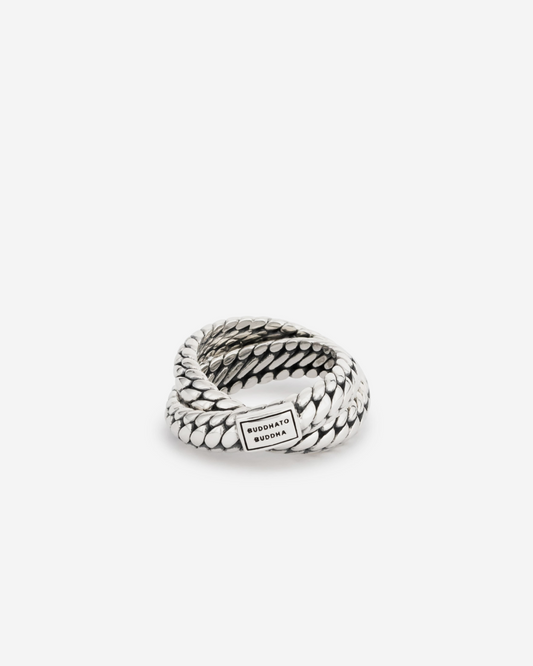 607 16 - Ben Double Ring Silver
