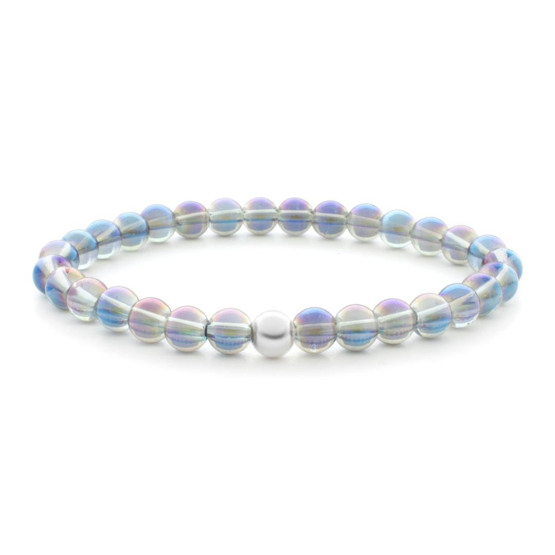 6mm Additional Bracelet Aqua Aura Blue