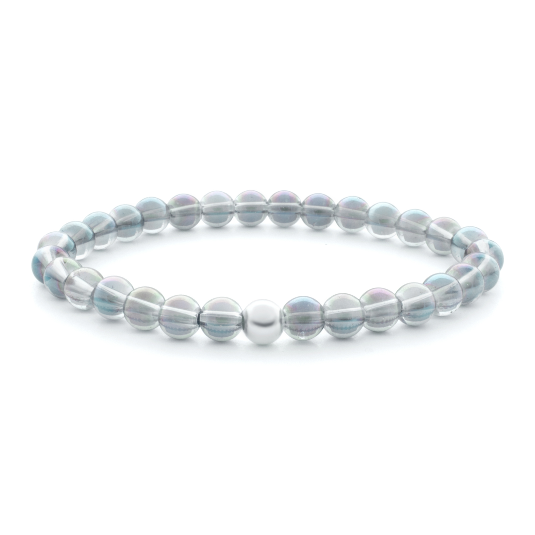 6mm Additional Bracelet Aqua Aura White