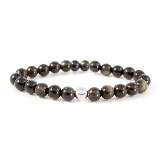 6mm Additional Bracelet Gold Obsidian
