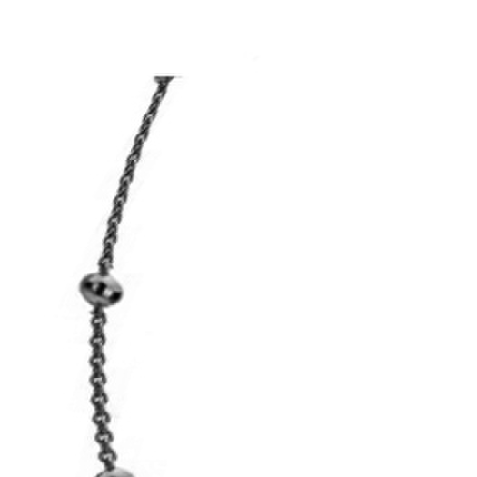 70cm Silver necklace Black rhodium - ball chain