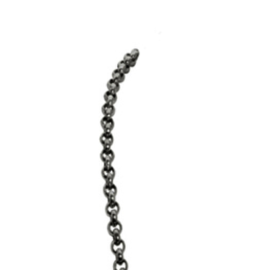 80 cm Silver necklace - Black Rhodium plated - Minimal Editions