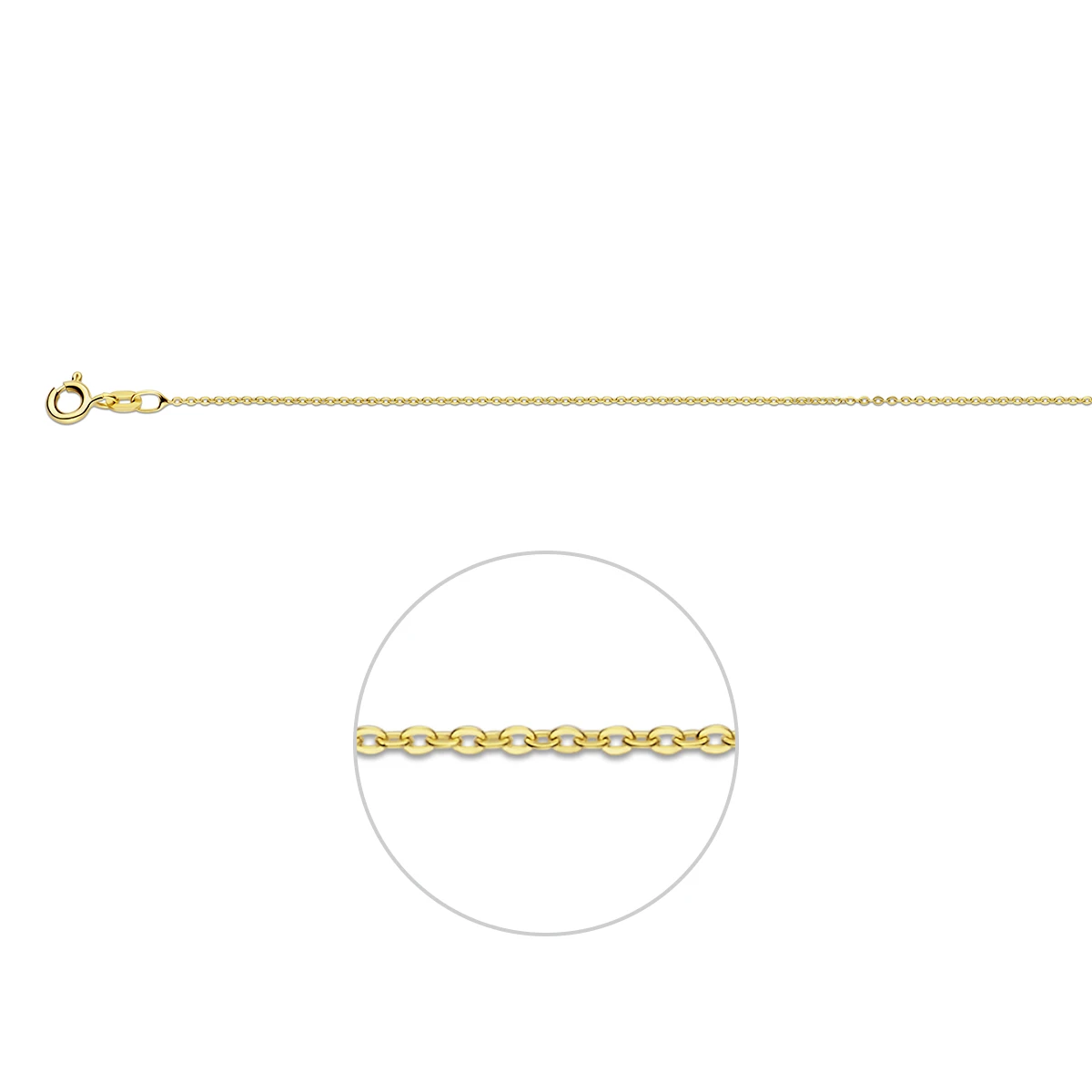 9k anker plat 1,0 mm 9K geel