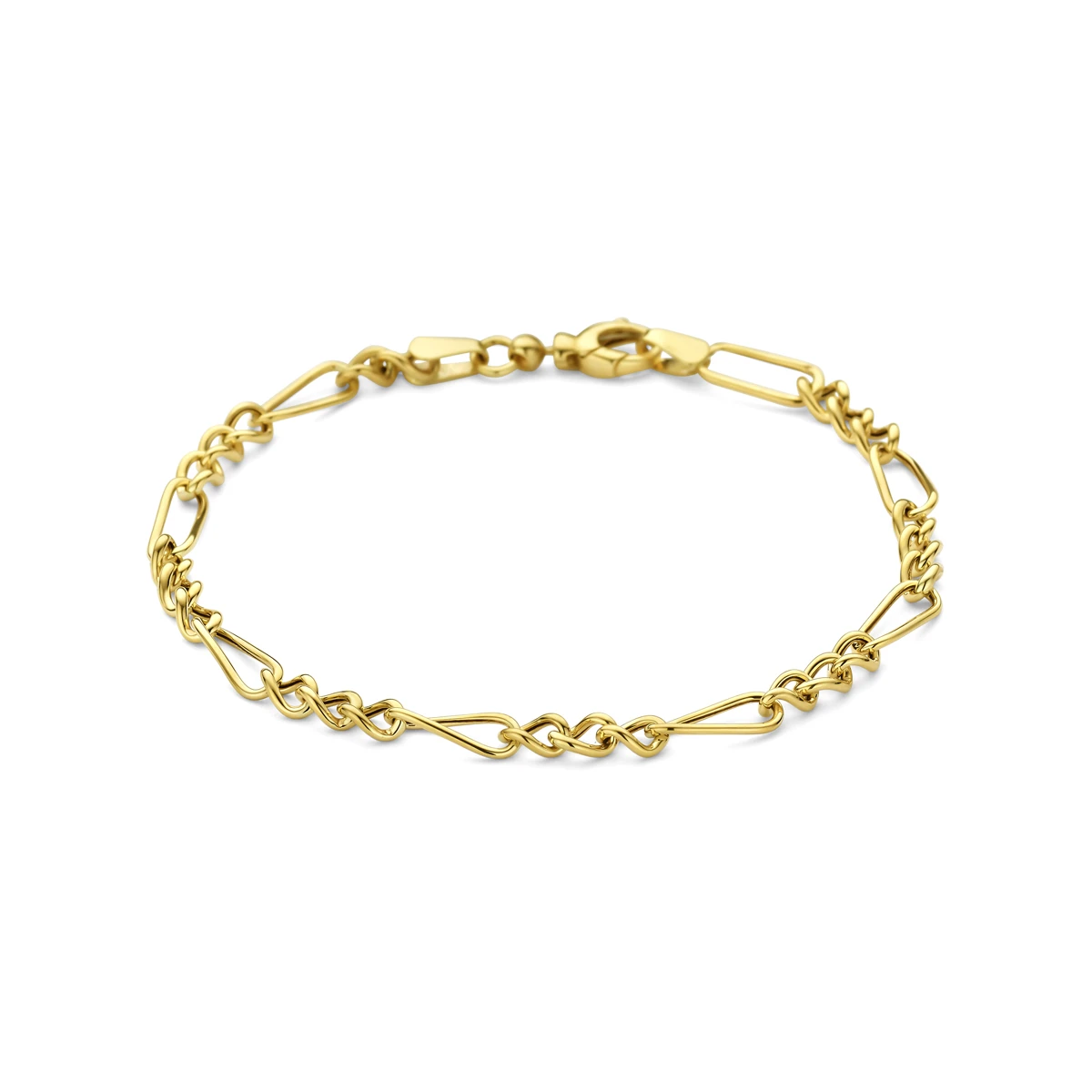 9k armband 4 mm 18,5 cm 9K geel