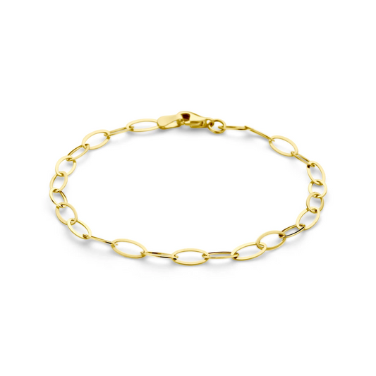 9k armband 4,0 mm 18,5 cm 9K geel