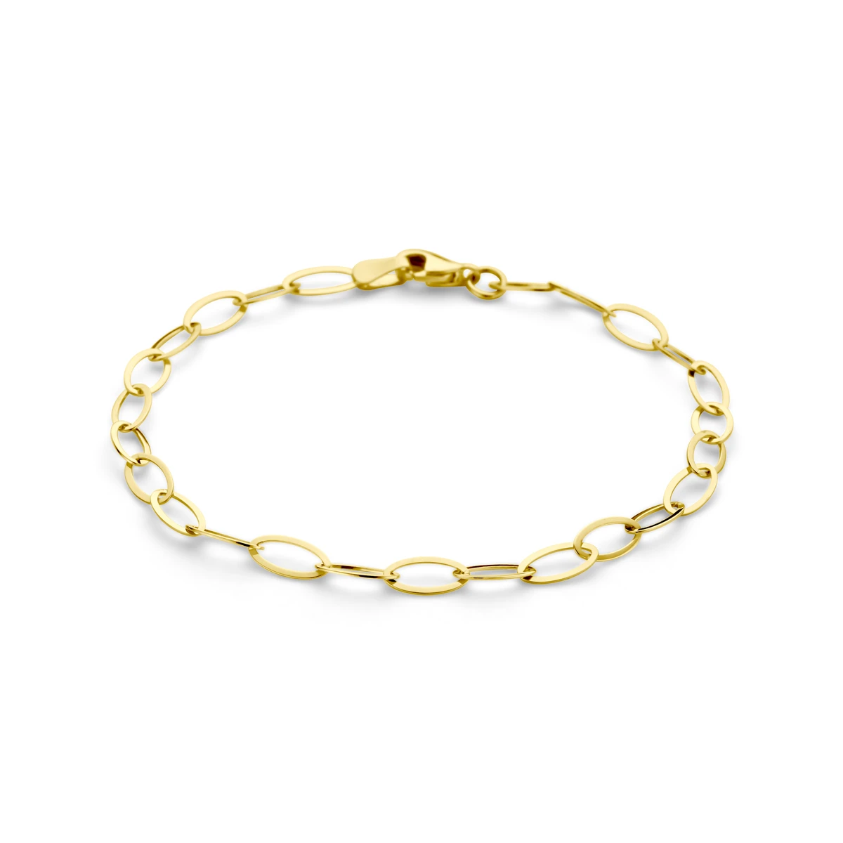 9k armband 4,0 mm 18,5 cm 9K geel