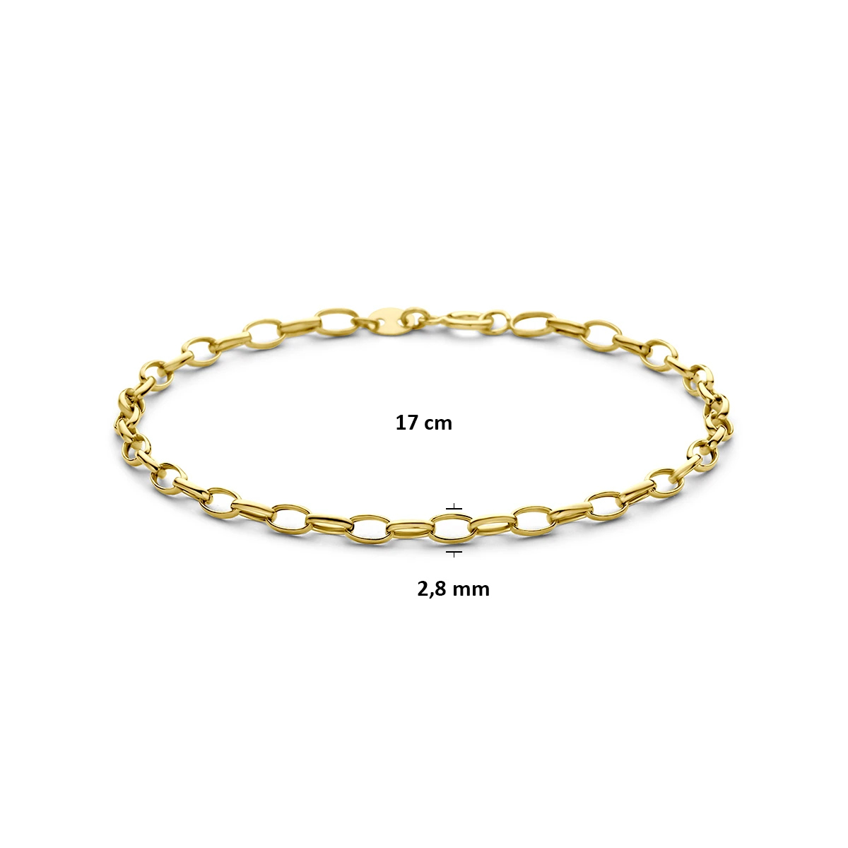 9k armband anker 2,8 mm 9K geel