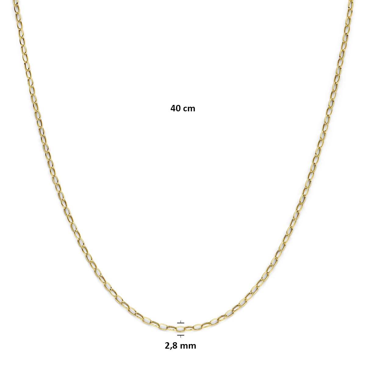 9k collier anker 2,8 mm 9K geel