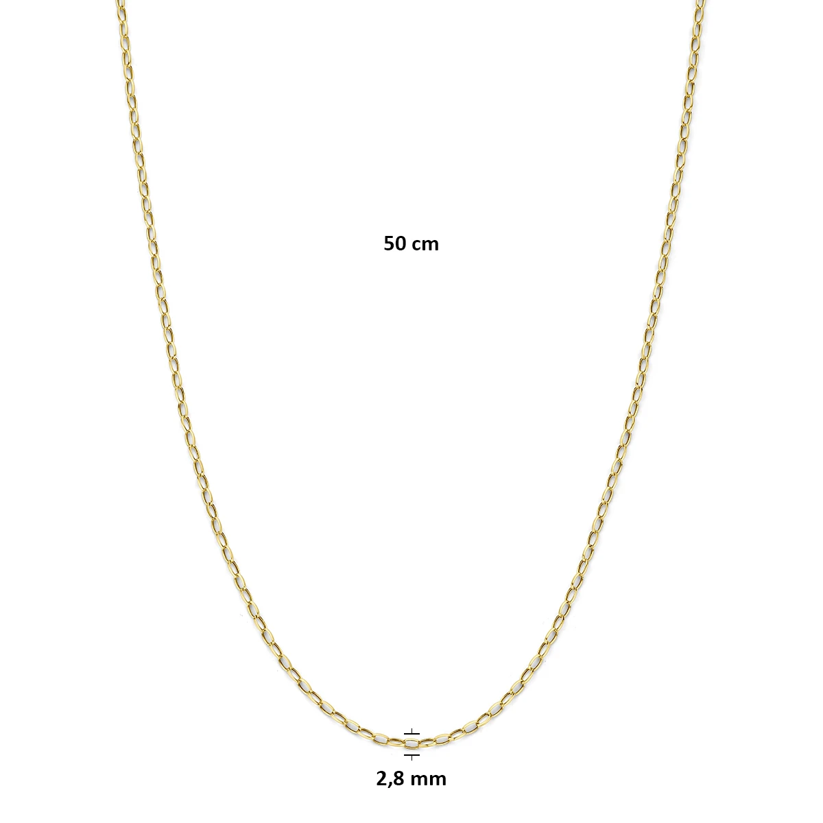 9k collier anker 2,8 mm 9K geel