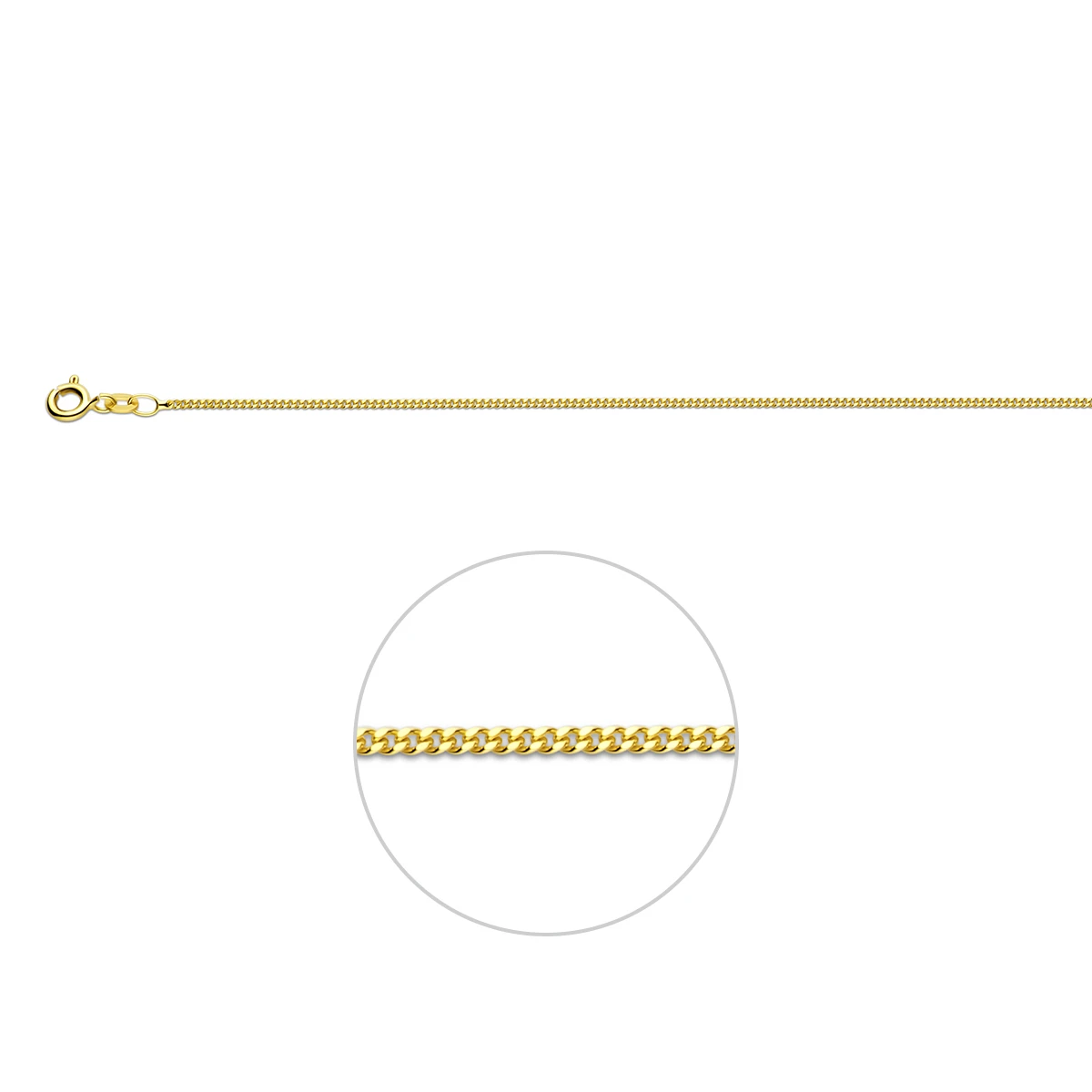 9k gourmette 1,2 mm 9K geel