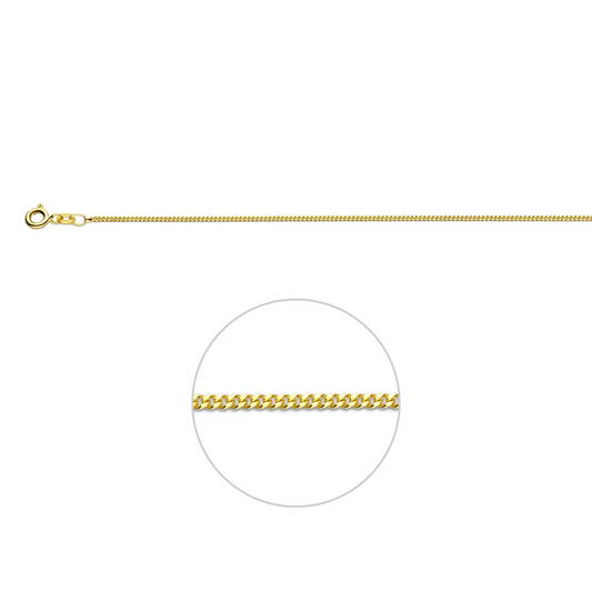 9k gourmette 1,2 mm 9K geel