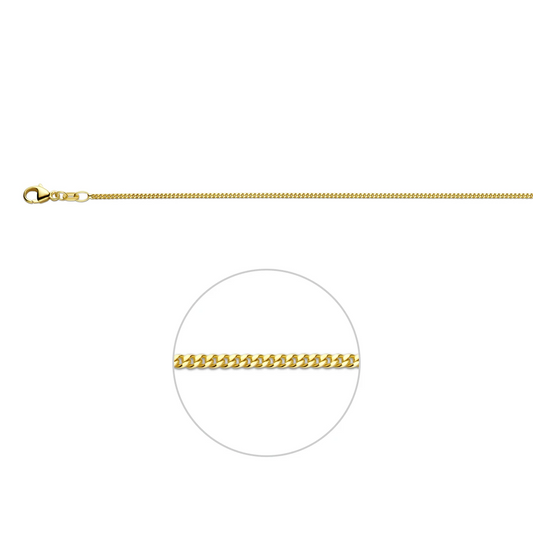 9k gourmette 1,4 mm 9K geel