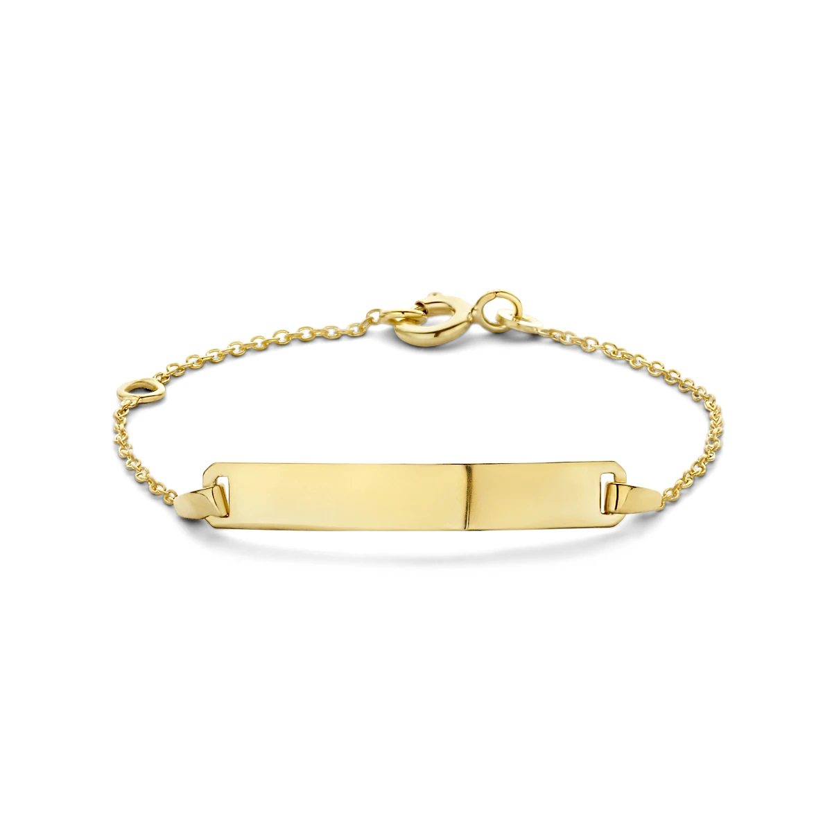 9k graveerarmband plaat 4,0 mm 9K geel