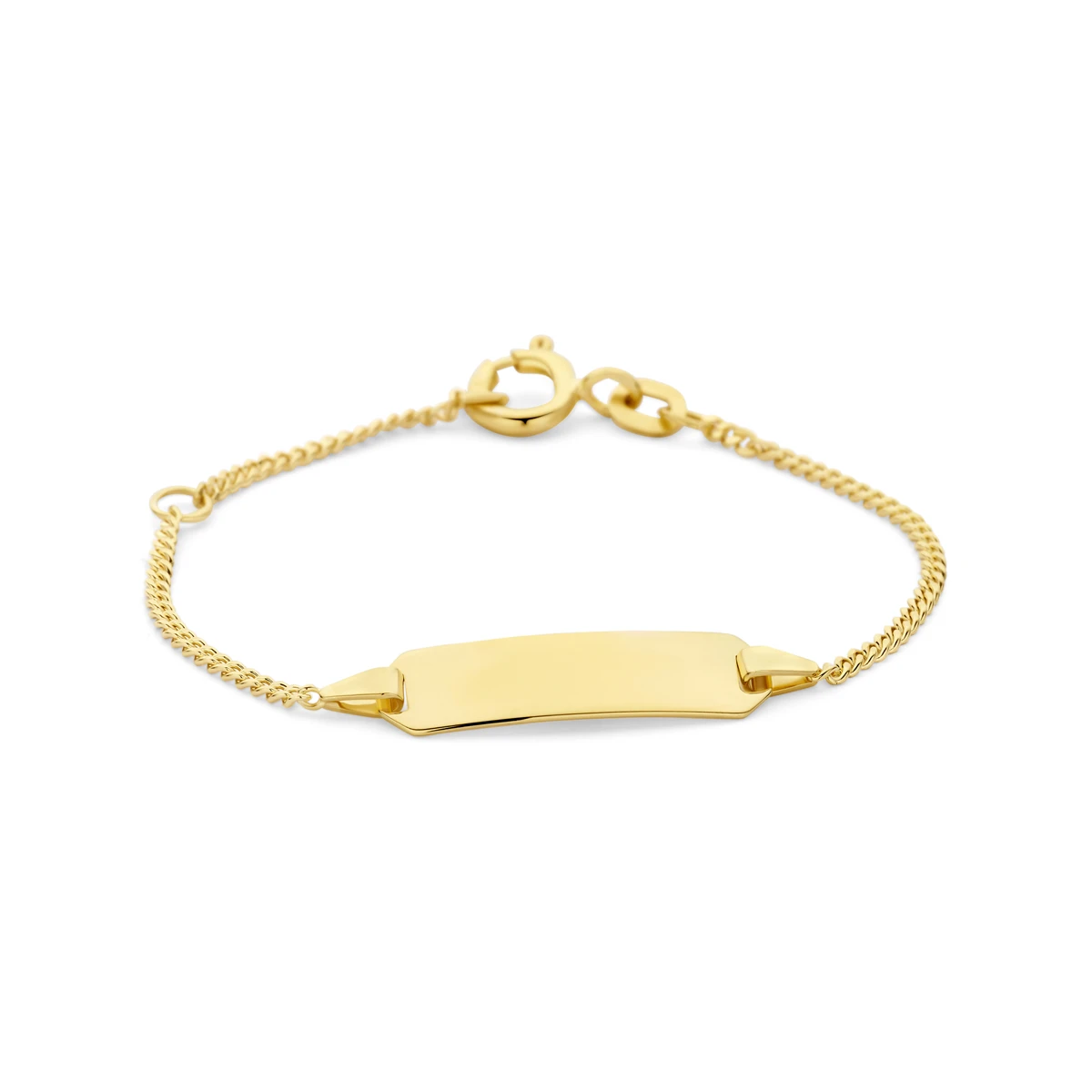 9k graveerarmband plaat 5,0 mm 9K geel