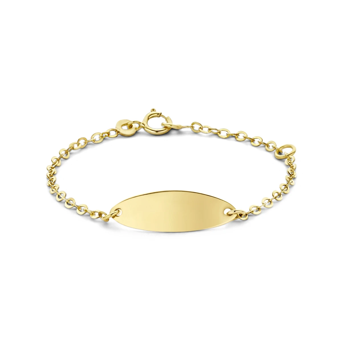 9k graveerarmband plaat 6,0 mm 9K geel