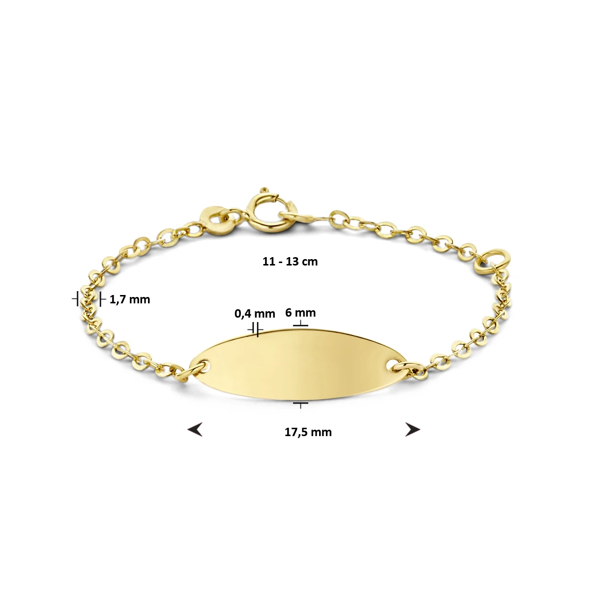 9k graveerarmband plaat 6,0 mm 9K geel