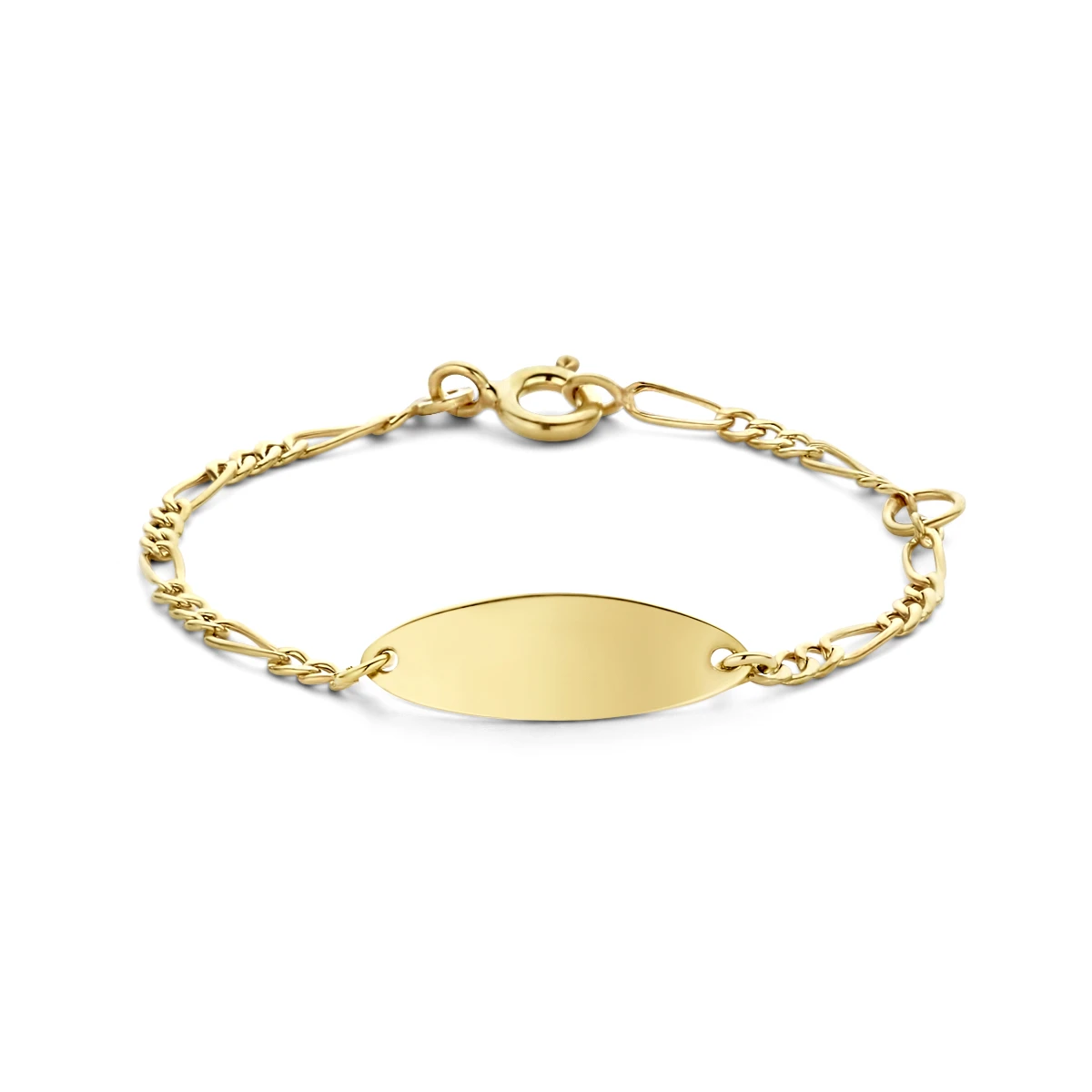 9k graveerarmband plaat 6,0 mm 9K geel