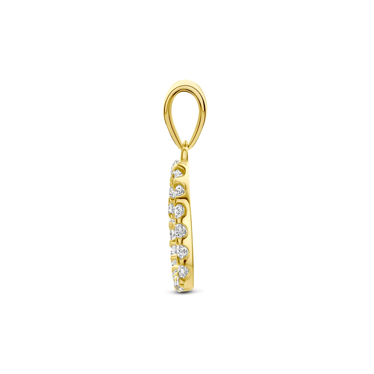 9k hanger hart zirkonia 10 mm 9K geel