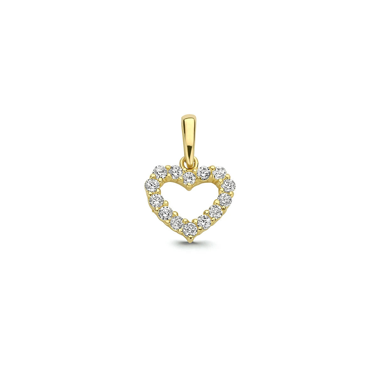 9k hanger hart zirkonia 8 mm 9K geel