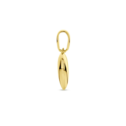 9k hanger hartje 10 mm 9K geel