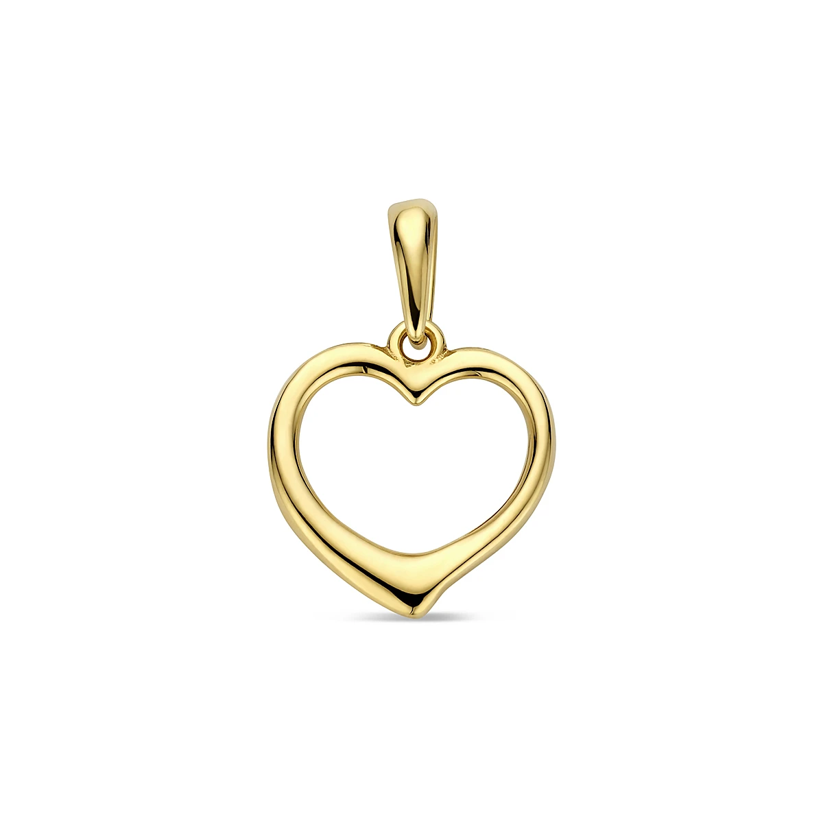 9k hanger hartje 10,5 mm 9K geel