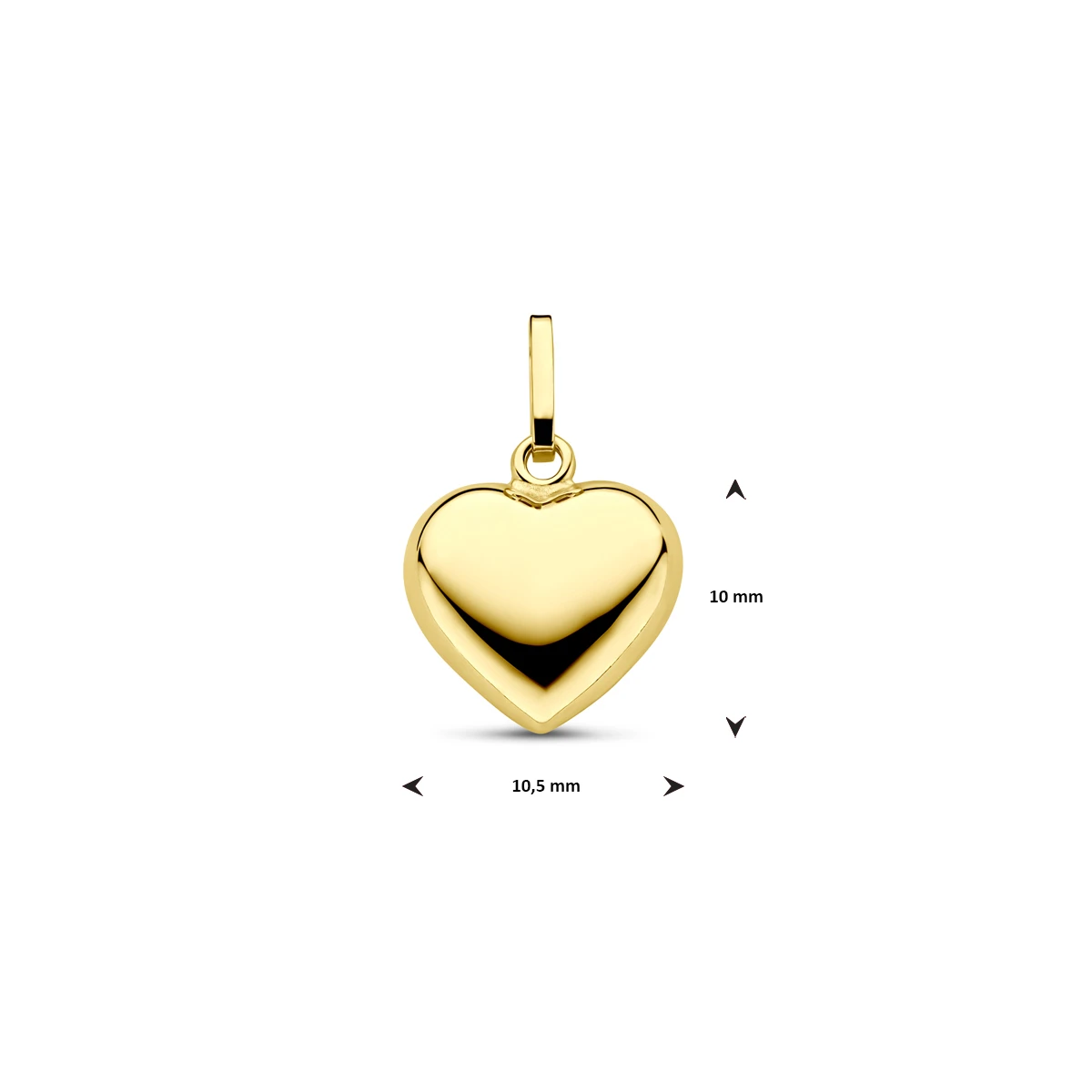9k hanger hartje 9K geel