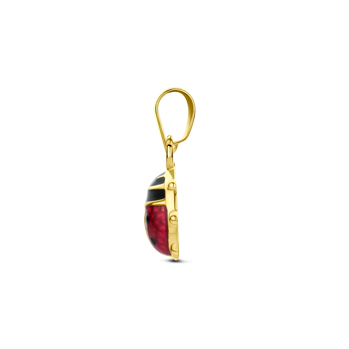 9k hanger lieveheersbeestje 7 mm 9K geel