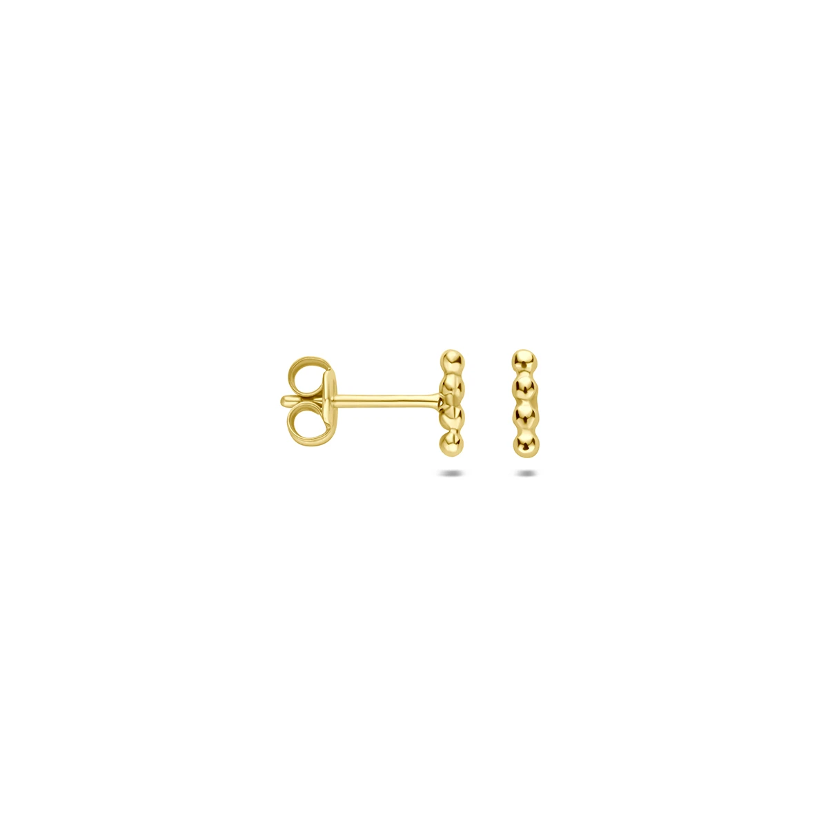 9k oorknoppen bolletjes 6 mm 9K geel