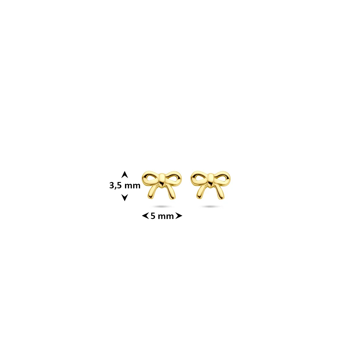 9k oorknoppen strik 3,5 mm 9K geel