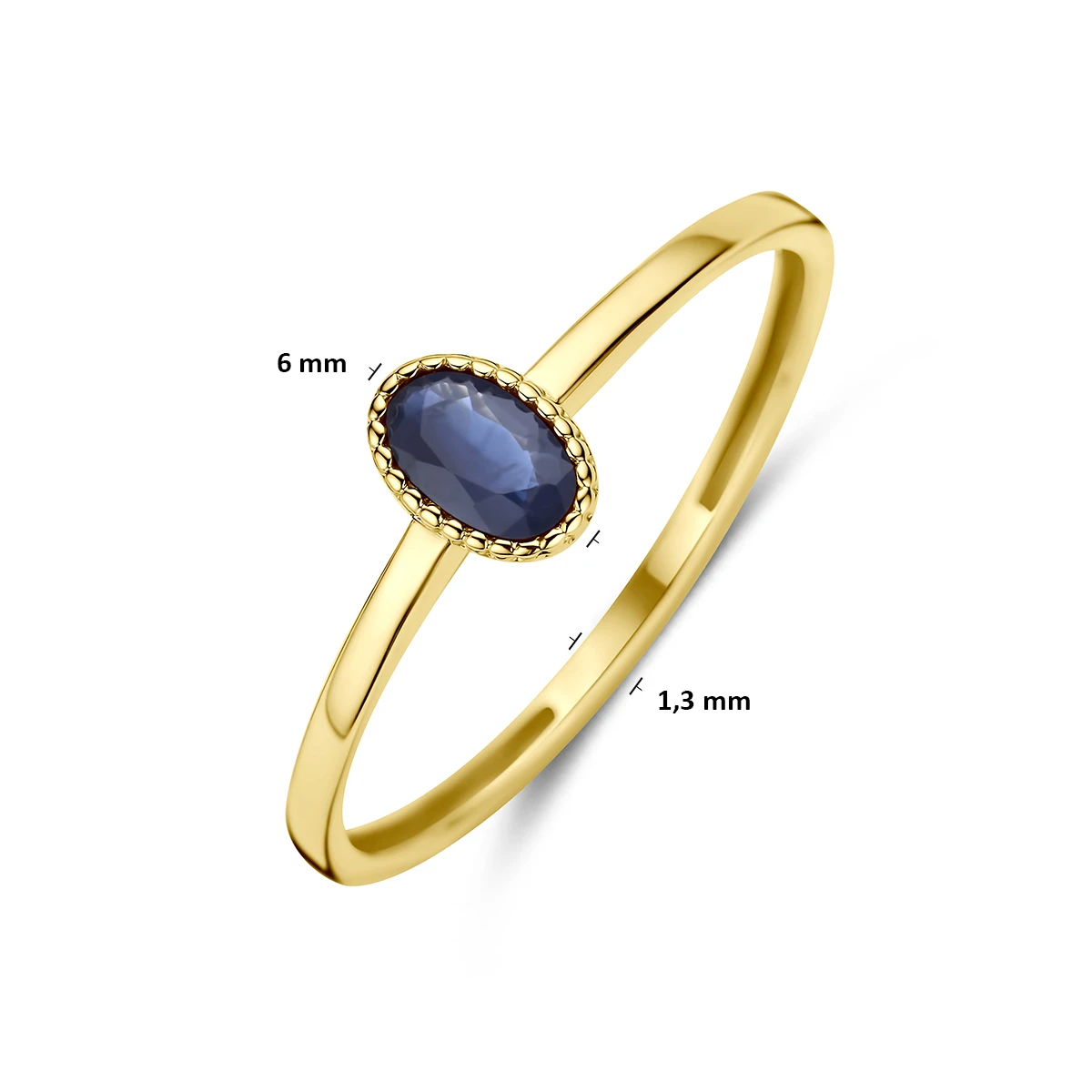 9k ring saffier 9K geel