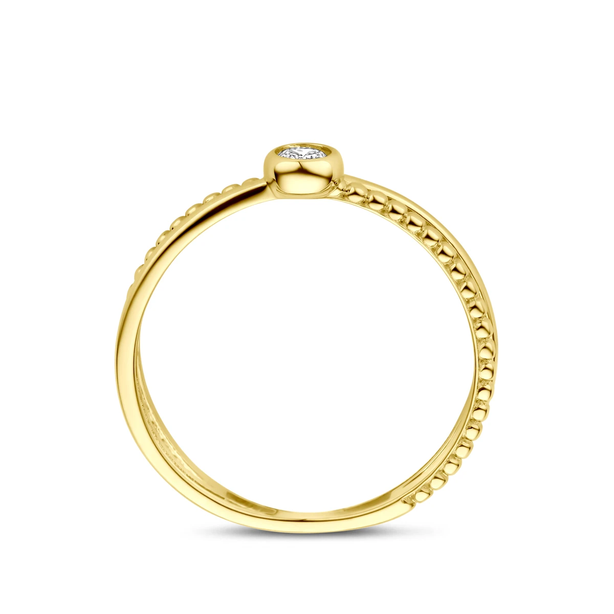 9k ring zirkonia 9K geel