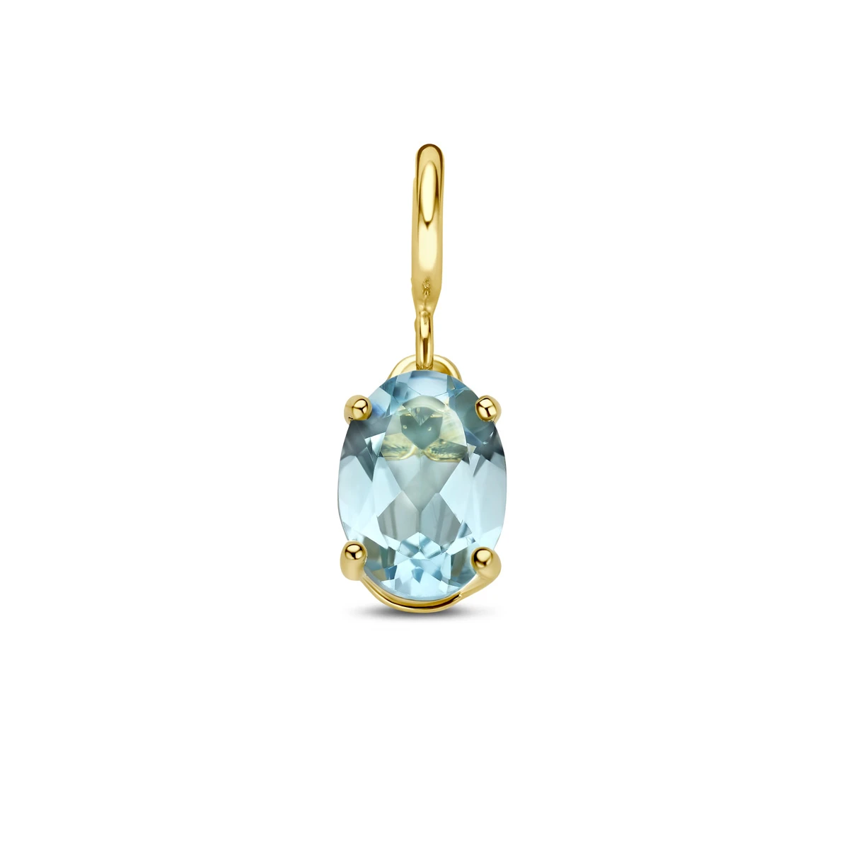 9k slotbedel blauw zirkonia 7 mm 9K geel