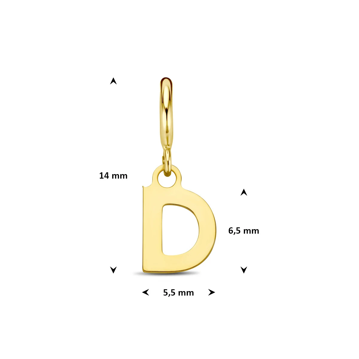9k slotbedel letter 6,5 mm 9K geel