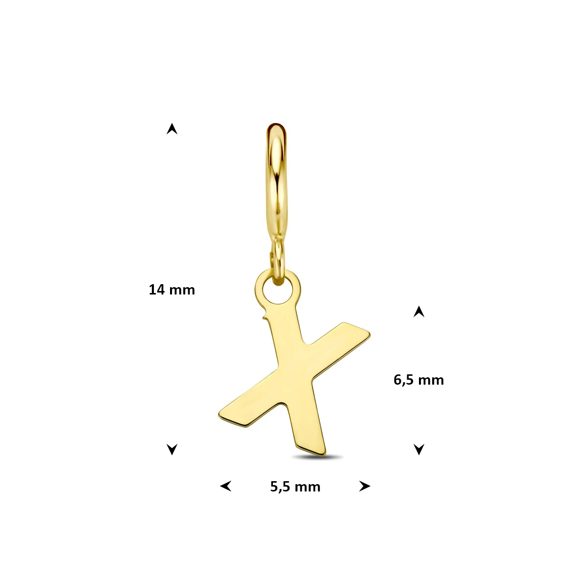 9k slotbedel letter 6,5 mm 9K geel