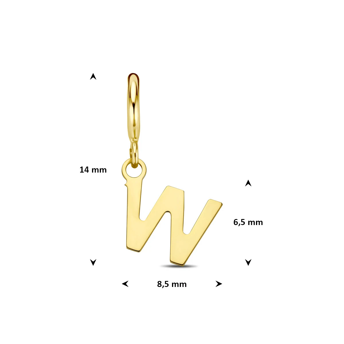 9k slotbedel letter 6,5 mm 9K geel