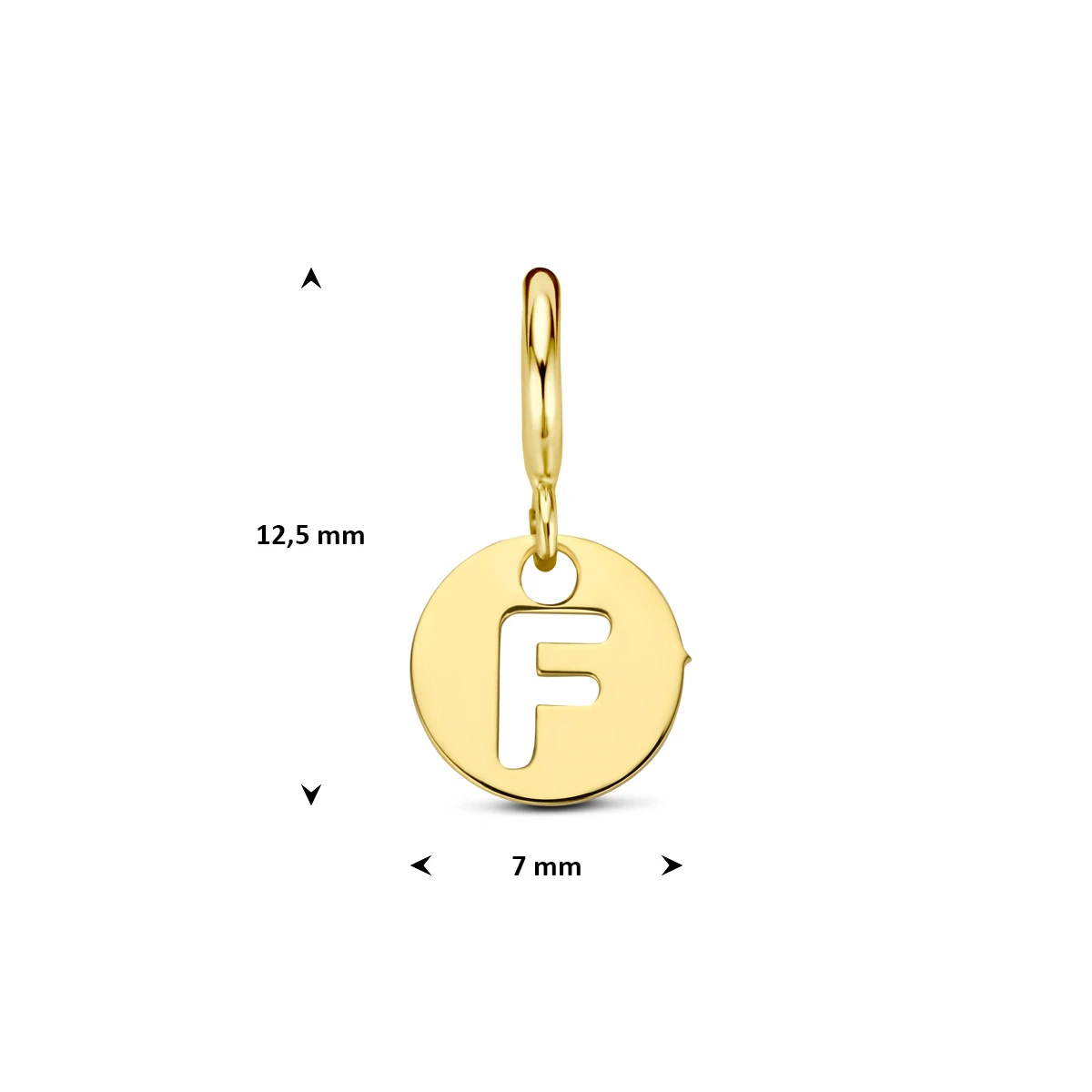 9k slotbedel letter 7 mm 9K geel