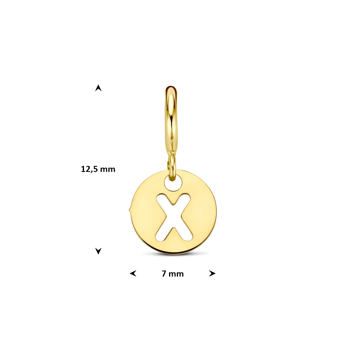 9k slotbedel letter 7 mm 9K geel