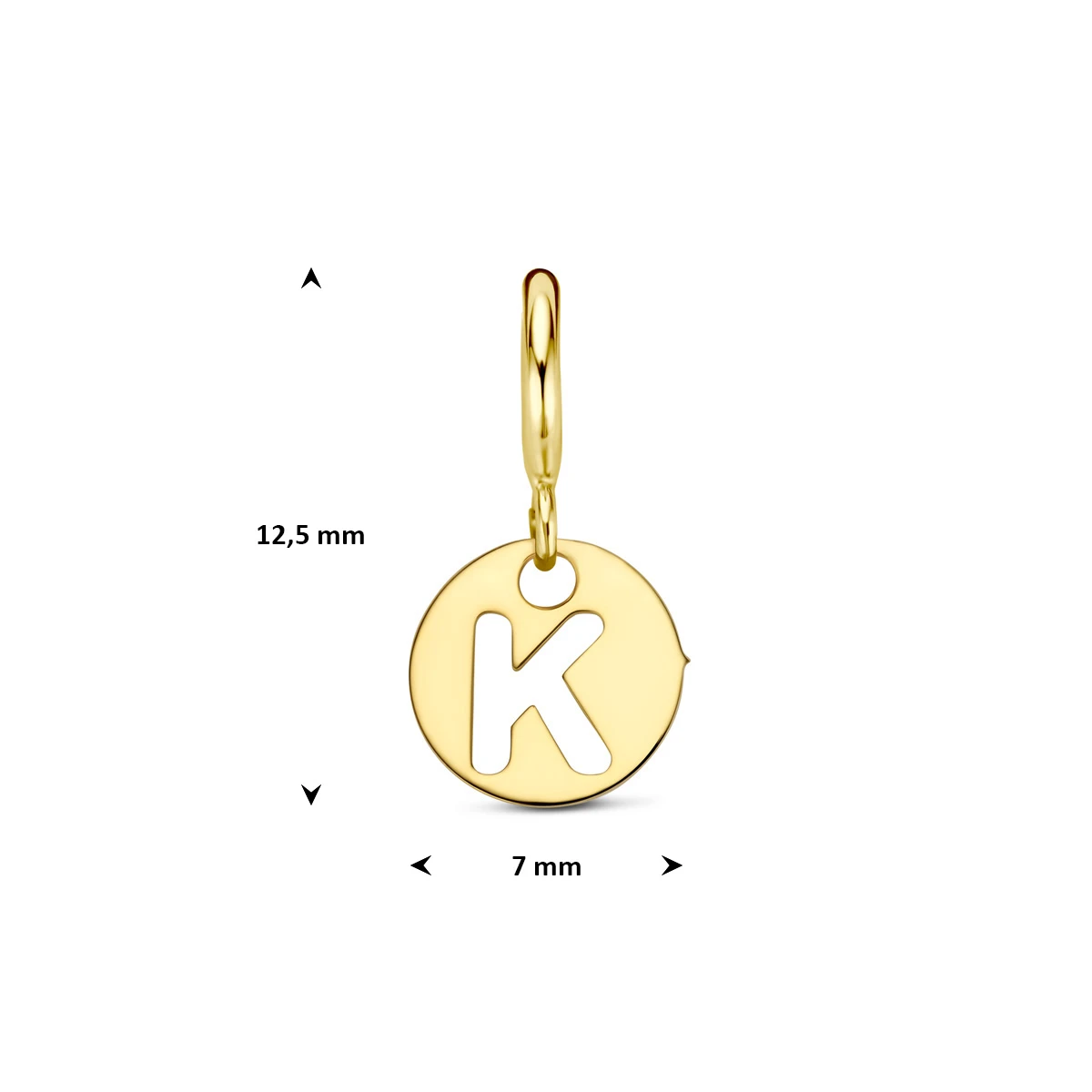 9k slotbedel letter 7 mm 9K geel