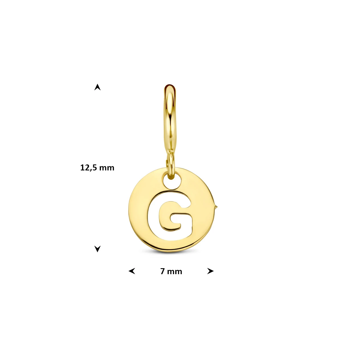 9k slotbedel letter 7 mm 9K geel