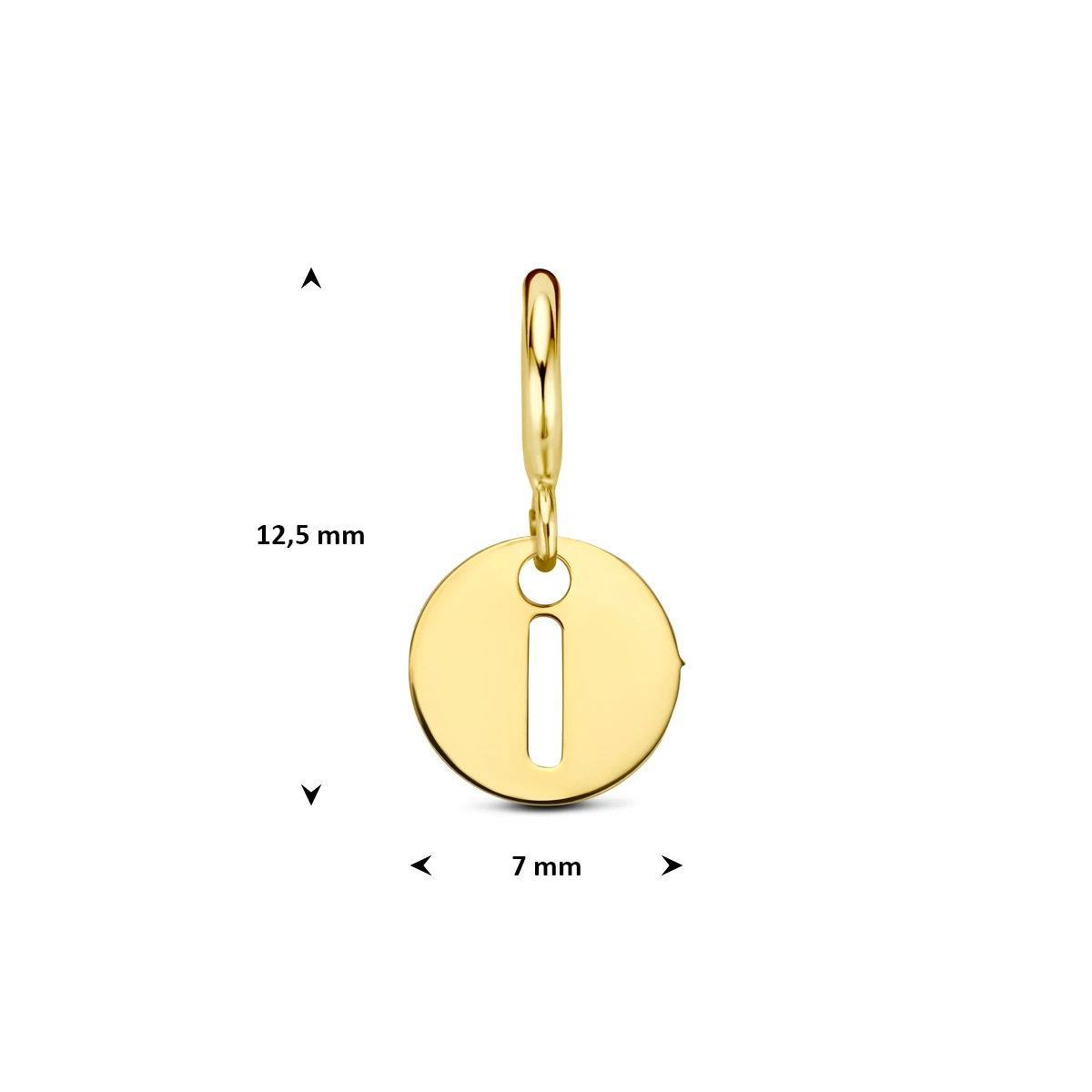 9k slotbedel letter 7 mm 9K geel