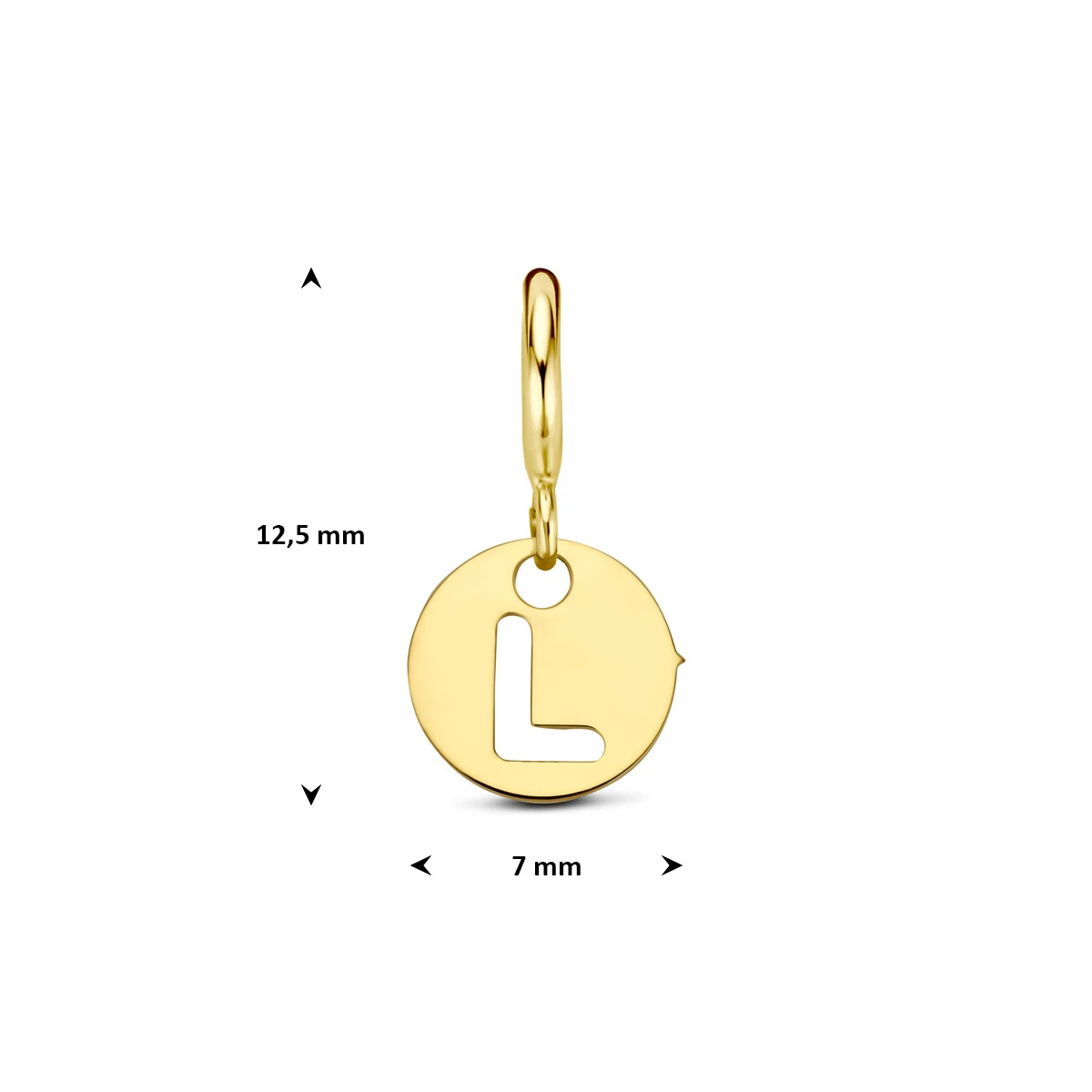 9k slotbedel letter 7 mm 9K geel