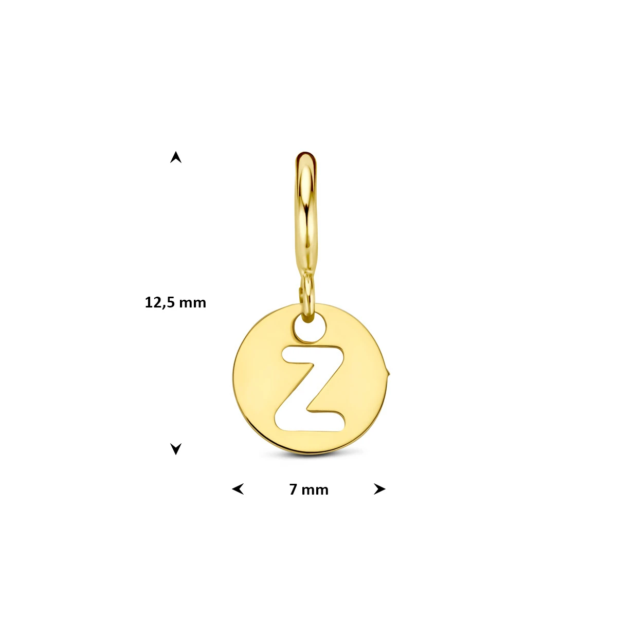 9k slotbedel letter 7 mm 9K geel