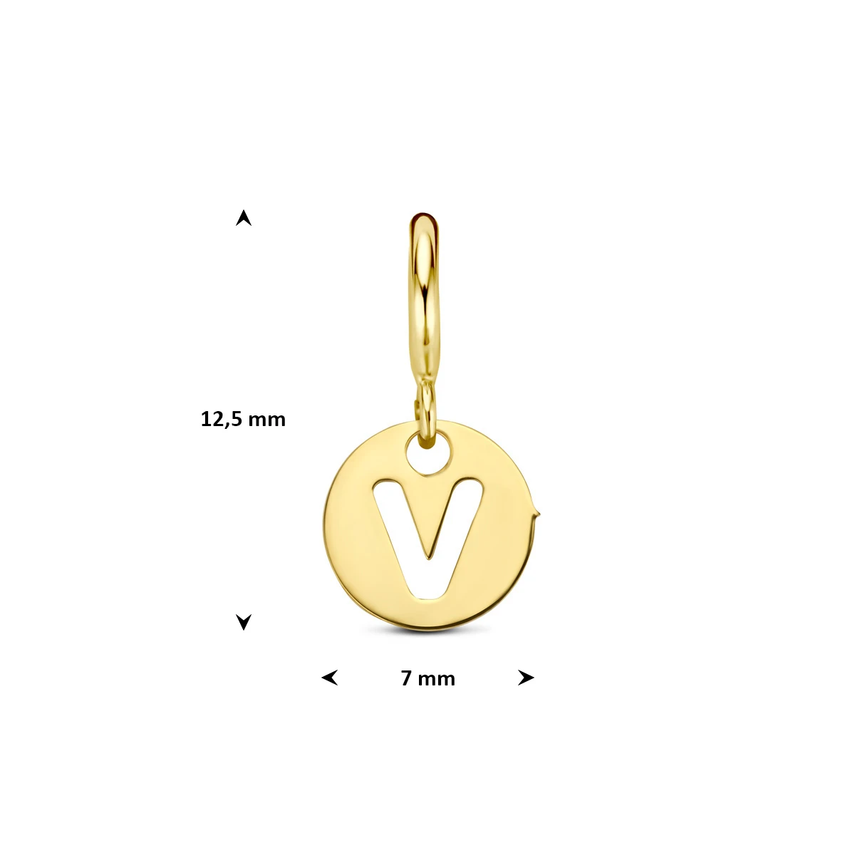 9k slotbedel letter 7 mm 9K geel