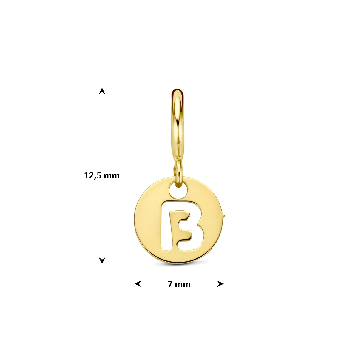 9k slotbedel letter 7 mm 9K geel