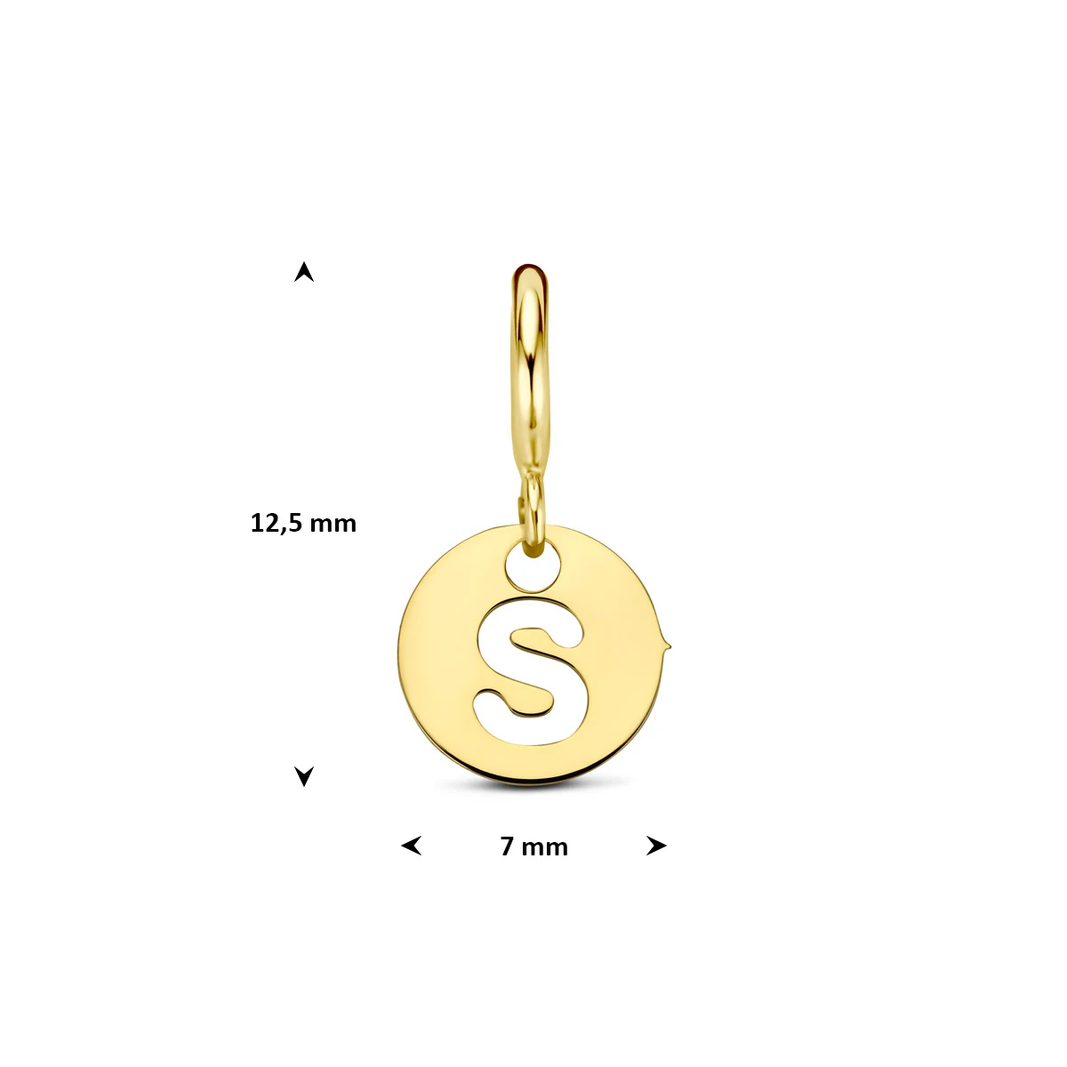 9k slotbedel letter 7 mm 9K geel